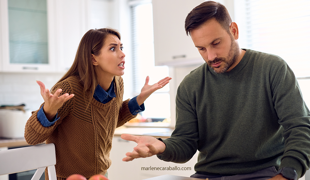 Couple arguing in divorce